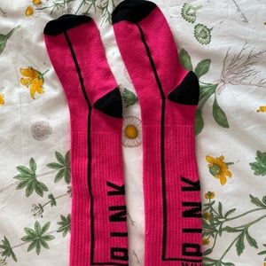 vs pink knee socks